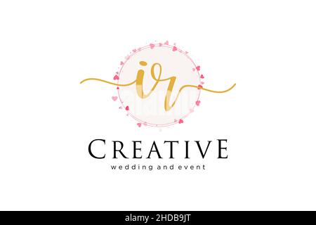 Logo IR femminile. Utilizzabile per Logo per moda, fotografia, matrimonio, bellezza, affari. Elemento modello di disegno con logo a vettore piatto. Illustrazione Vettoriale