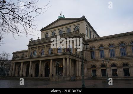 Oper ad Hannover im Inverno Foto Stock