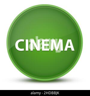 Cinema lussuosa illustrazione astratta del pulsante rotondo verde lucido Foto Stock