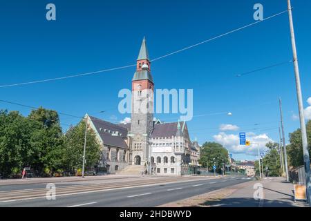 Helsinki, Finlandia - 5 agosto 2021: Il Museo Nazionale della Finlandia (finlandese: Kansallismuseo). Foto Stock