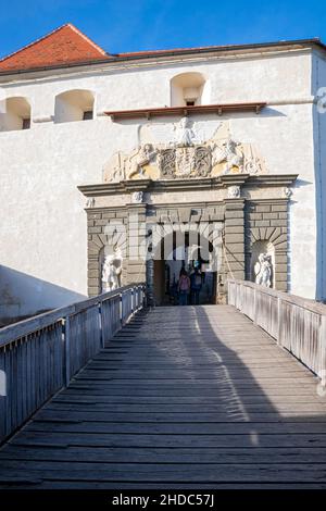 Wenzeltor di Riegersburg, vista generale, Riegersburg, Stiria, Austria, Europa Foto Stock