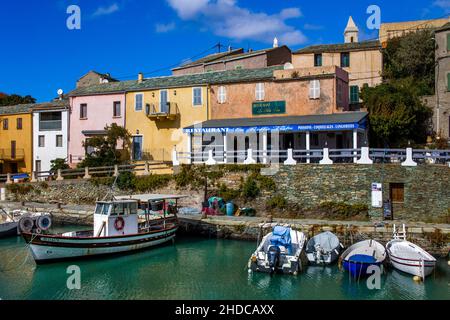 Porto di Centuri, il più importante porto di pesca artigianale in Francia, Cap Corse, Corsica, Porto di Centuri, Corsica, Francia, Europa Foto Stock