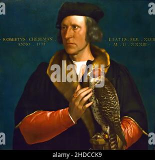 Ritratto di Robert Cheseman (1485-1547) di Hans Holbein il giovane, 1497 - 1543, tedesco, Germania (Robert Cheseman, 48 anni nel 1533. Cheseman era grande falconer al re inglese Enrico VIII, ) Inghilterra, inglese, Foto Stock