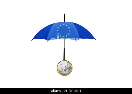 Euro-Rettungsschirm, dient dem Schutz der Waehrung vor Krisen, Foto Stock