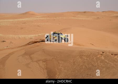 220 Han Wei (chn), ma li (chn), Hanwei Motorsport Team, SMG HW2021, Auto FIA T1/T2, Azione durante la tappa 4 del Dakar Rally 2022 tra al Qaysumah e Riyadh, il 5th 2022 gennaio a Riyadh, Arabia Saudita - Foto: Gigi Soldano/DPPI/LiveMedia Foto Stock