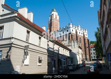 Chiesa di San Giovanni Evangelista, Paczków, Contea di Nysa, Voivodato di Opole, Polonia Foto Stock