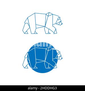Icona orso isolato su sfondo bianco.EPS 10 Illustrazione Vettoriale