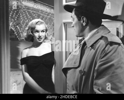 Marilyn Monroe e Sterling Hayden in the Asphalt Jungle (1950), diretto da John Huston - film Still Foto Stock