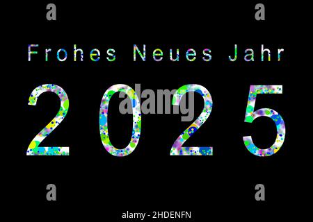 2025 auguri di Capodanno Baviera Germania Foto Stock