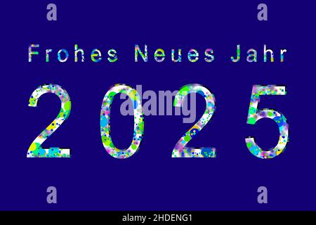 2025 auguri di Capodanno Baviera Germania Foto Stock