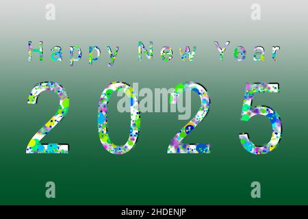 2025 auguri di Capodanno Baviera Germania Foto Stock