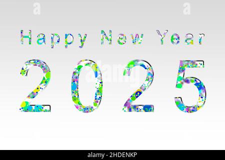 2025 auguri di Capodanno Baviera Germania Foto Stock