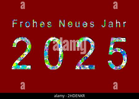 2025 auguri di Capodanno Baviera Germania Foto Stock