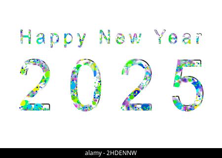 2025 auguri di Capodanno Baviera Germania Foto Stock