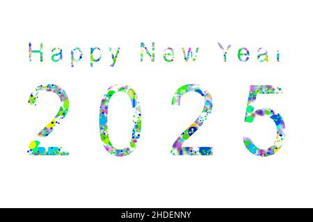 2025 auguri di Capodanno Baviera Germania Foto Stock