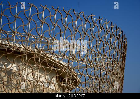 Dettaglio dello stadio Ahmed Bin Ali di al Rayyan, Qatar, realizzato in occasione della Coppa del mondo FIFA 2022. Foto di MB Media 15/12/2021 Foto Stock