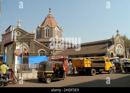 Costruzione del mercato vegetale della città di Mandai Pune Foto Stock