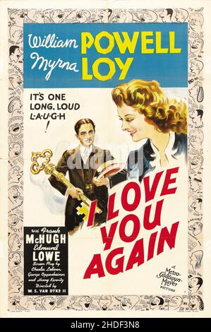 WILLIAM POWELL E MYRNA LOY IN I LOVE YOU AGAIN (1940), DIRETTO DA W. S. VAN DYKE. Credito: M.G.M. / Album Foto Stock