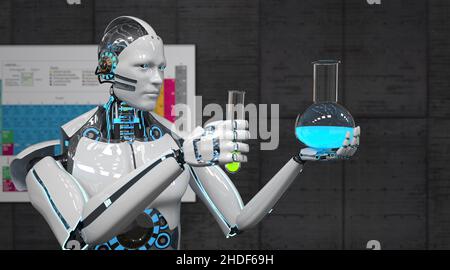 scienza, ricerca, intelligenza artificiale, scienze, ricerche, intelligenze artificiali, cyborg Foto Stock