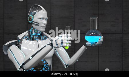 scienza, chimica, intelligenza artificiale, scienze, chimiche, intelligenze artificiali, cyborg Foto Stock