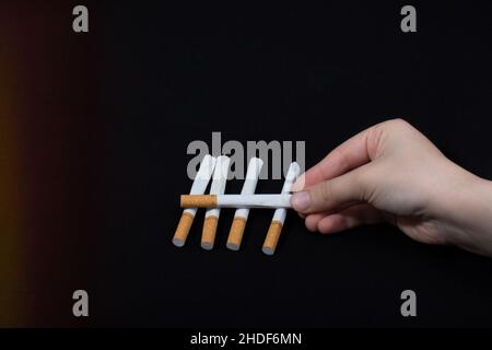 sigaretta, cessazione del fumo, nicotina, sigarette, nicotine Foto Stock