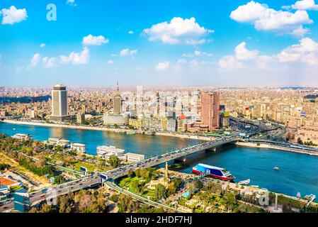 vista sulla città, cairo, vista sulla città, cairos Foto Stock
