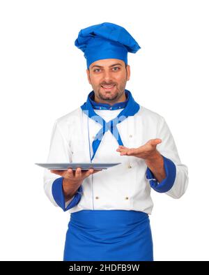 servire, cucinare, presente, serve, cucina, presenta Foto Stock