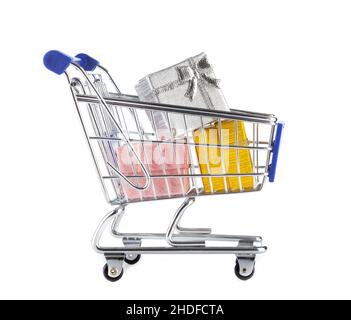 regalo, carrello, regali, regalo, carrelli Foto Stock