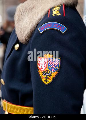 uniforme, repubblica ceca, stemma, uniformi, repubblica ceca Foto Stock