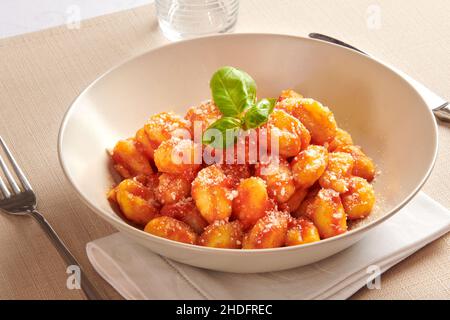 pranzo, gnocchi, pranzo, gnocchi Foto Stock