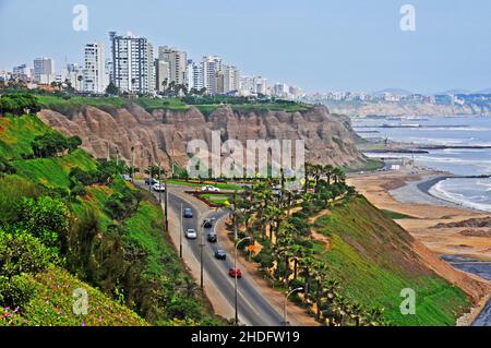 Costa Verde, Mirafloes, Lima, Perù Foto Stock