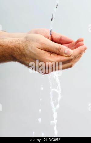 mani, jet, mano, getti Foto Stock