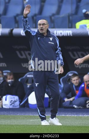 Roma, Italia. 06th gennaio 2022. Durante la 20th giornata del Campionato Serie A tra S.S. Lazio vs Empoli F.C. il 6th gennaio 2022 allo Stadio Olimpico di Roma. Credit: Live Media Publishing Group/Alamy Live News Foto Stock