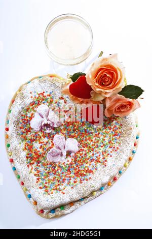 a forma di cuore, torta, cuore-shaped, torte Foto Stock
