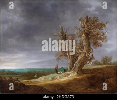 Jan van Goyen, Paesaggio con due querce, pittura, 1641 Foto Stock