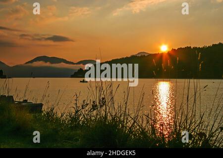 crepuscolo, walchensee, twilights, walchensee Foto Stock