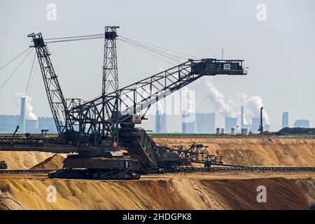 garzweiler, distretto del carbone marrone, estrazione del carbone marrone, garzweiler, distretti del carbone marrone Foto Stock