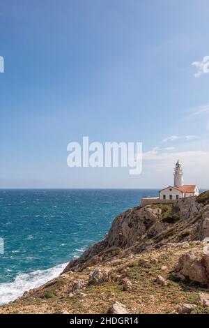 rocky, faro, far de capdepera, rockies, fari, lontano de capdeperas Foto Stock