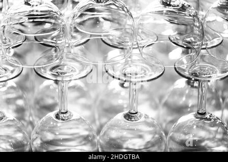 accatastati, bicchieri da vino, stacked, oggetti in vetro Foto Stock