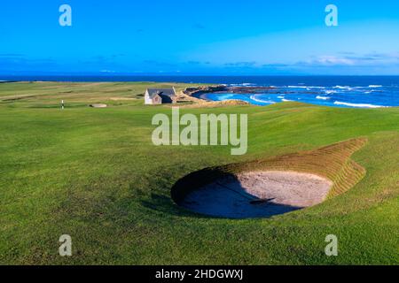 Balcomie Links Golf Course, Crail, vicino a St.Andrews nella contea di Fife, Scozia. Foto Stock