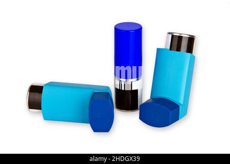 inalatore, spray per asma, dosieraerosol, inalatori, spray per asma Foto Stock