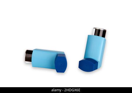 inalatore, spray per asma, dosieraerosol, inalatori, spray per asma Foto Stock