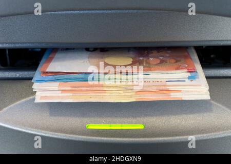 soldi, payout, bancomat, dollari, valuta, soldi, pagamenti, atm Foto Stock