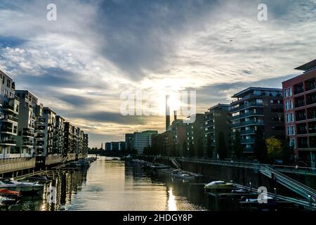 città, francoforte, zona residenziale, città, frankfurts Foto Stock