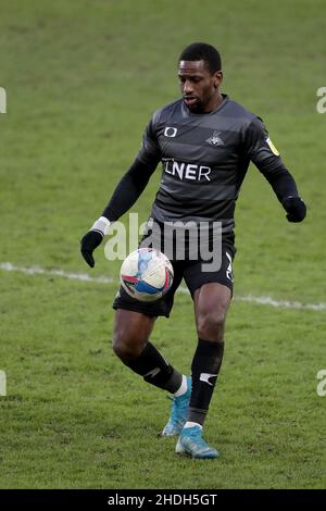 Foto d'archivio del 13-02-2021 di Doncaster Rovers' Omar Bogle. Il manager Doncaster Gary McSheffrey verificherà la forma fisica di Omar Bogle e Dan Gardner prima della lega Sky Bet di sabato uno con Fleetwood. Data di emissione: Giovedì 6 gennaio 2022. Foto Stock