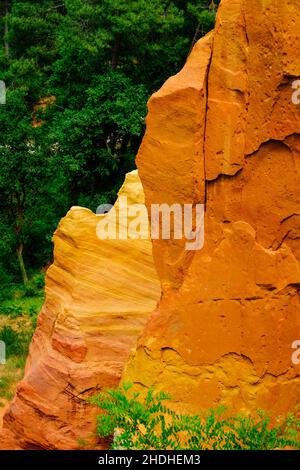 roccia ocra, ockerfelsens Foto Stock