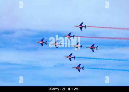 volo di formazione, spettacolo aereo, jetfighter, voli di formazione, spettacoli aerei Foto Stock