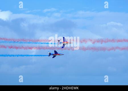 squadrone volante, spettacolo aereo, jetfighter, squadroni volanti, spettacoli aerei Foto Stock