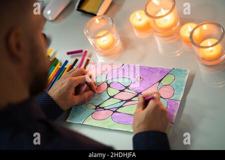 Pratica spirituale creativa. Neurografica meditazione e trasformazione del cervello Foto Stock