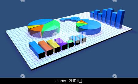 statistiche, diagramma, analisi, grafico, grafici, diagrammi, grafici, grafici, analisi Foto Stock